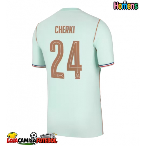 Camisa de Futebol França Rayan Cherki #24 Equipamento Secundário Mundo 2026 Manga Curta